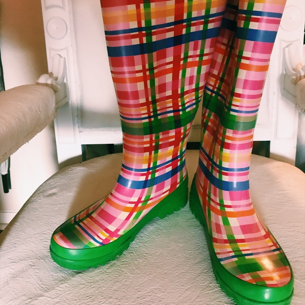 Sperry Multi-colored plaid Women’s Rain boots - Picture 2 of 8